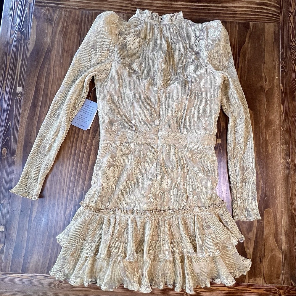 NWT Saylor Adria Mini Dress Gold Shimmer Women's Size Small Party Cocktail - Picture 6 of 8